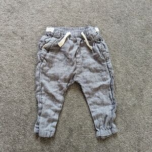 Zara Linen Harlem Pants Baby Boy 9-12 months